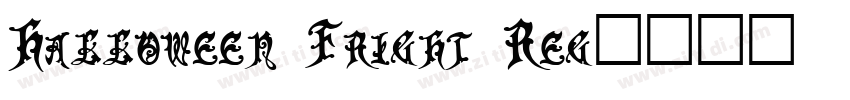 Halloween Fright Reg字体转换